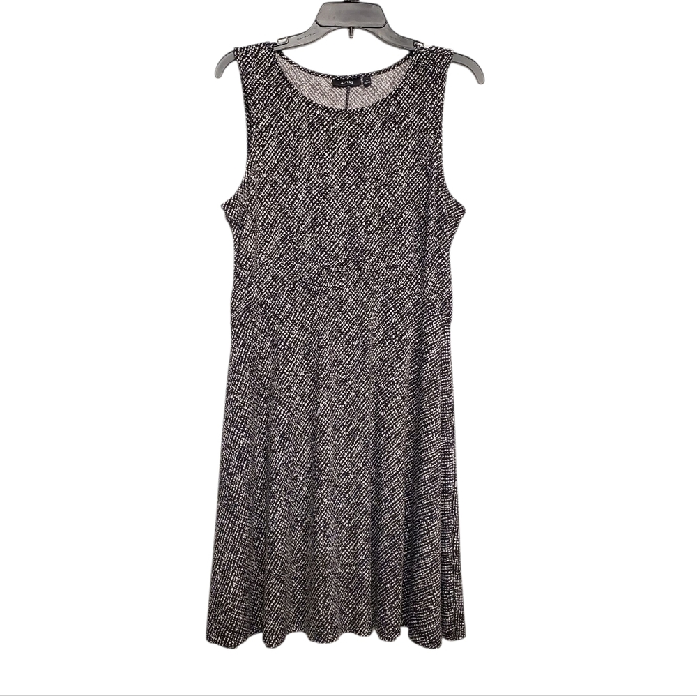 Apt. 9 Black And White Sleeveless A-Line/ Fit And Flare Dress - Medium